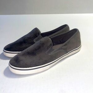 Ralph Lauren Janis Grey Velvet Slip On Shoes Sz 7.5